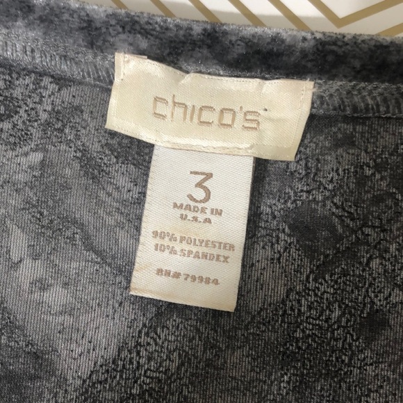 Chicos top blouse black and silver - Picture 2 of 7
